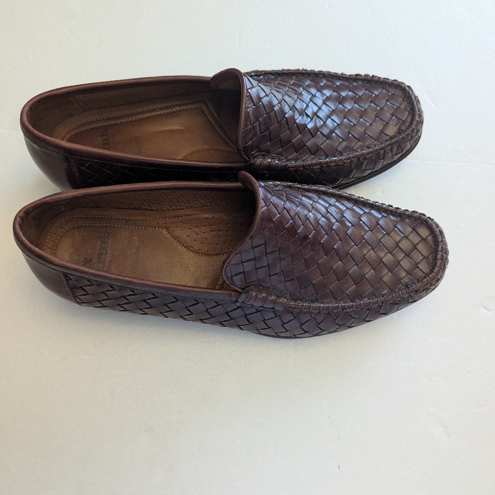 Alan Edmonds Men's Messina Woven Italian Leather Loafers